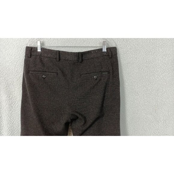 Scotch & Soda Amsterdam Brown Houndstooth Pants Size 33/32 Women's Dress Slacks - Picture 13 of 14